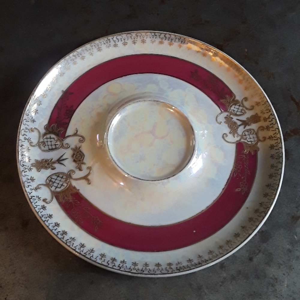 Antique Lefton gold embossed plate